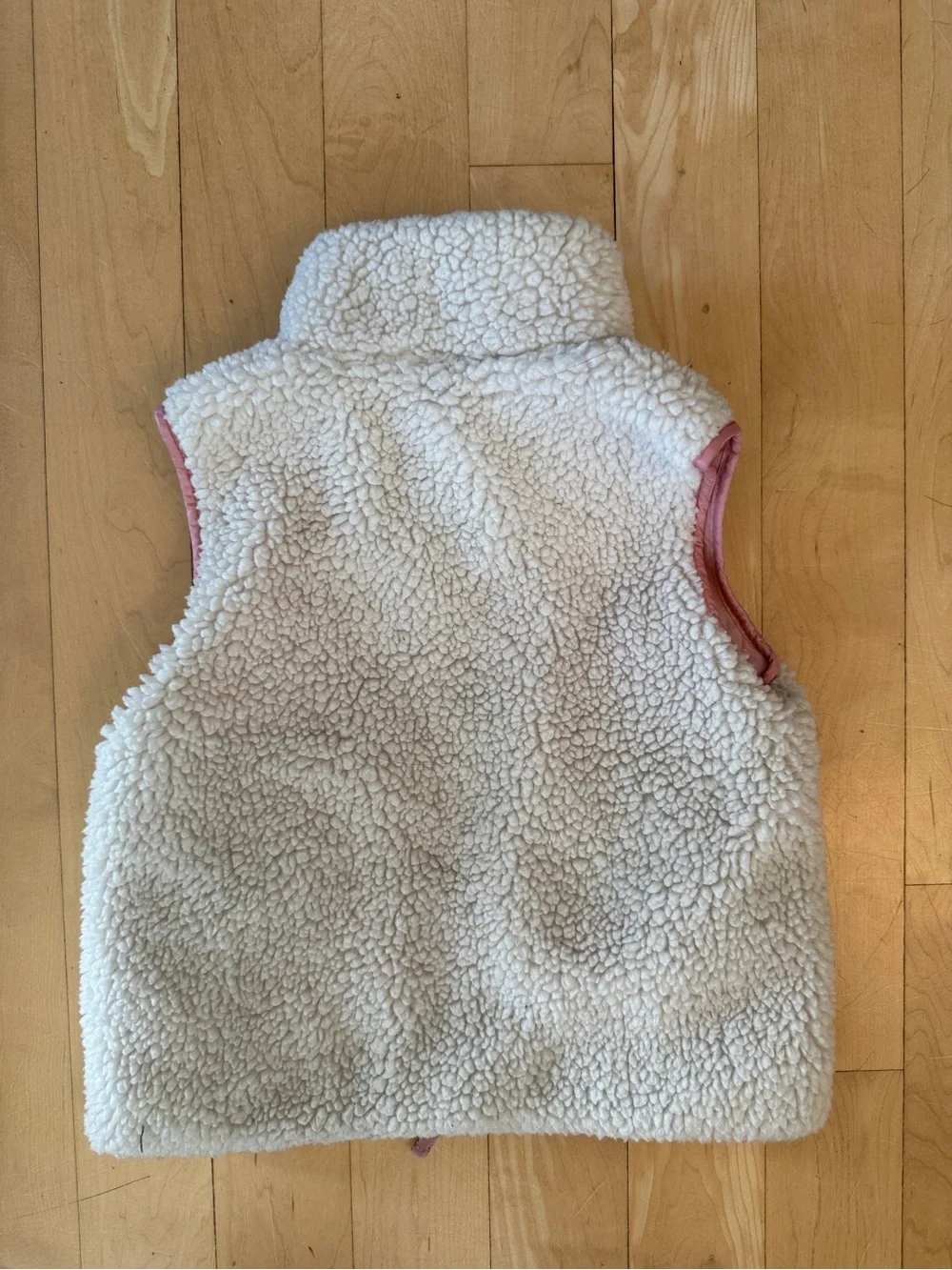 Soft White Sherpa Vest - XS